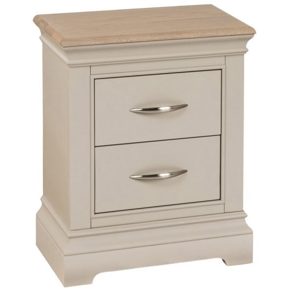 COB001 3 drawer bedside painted bedroom cobble ivory beige cream