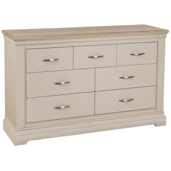 COB006 3 over 4 chest combination  painted bedroom cobble ivory beige cream