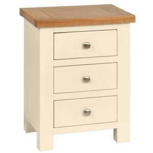 DPTPI painted drawer bedside bedroom storage oak top ivory x c default ()