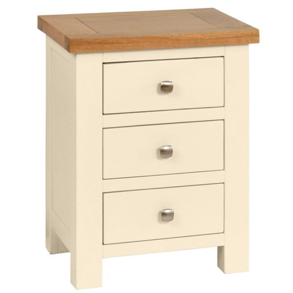 DPTPI painted drawer bedside bedroom storage oak top ivory x c default ()