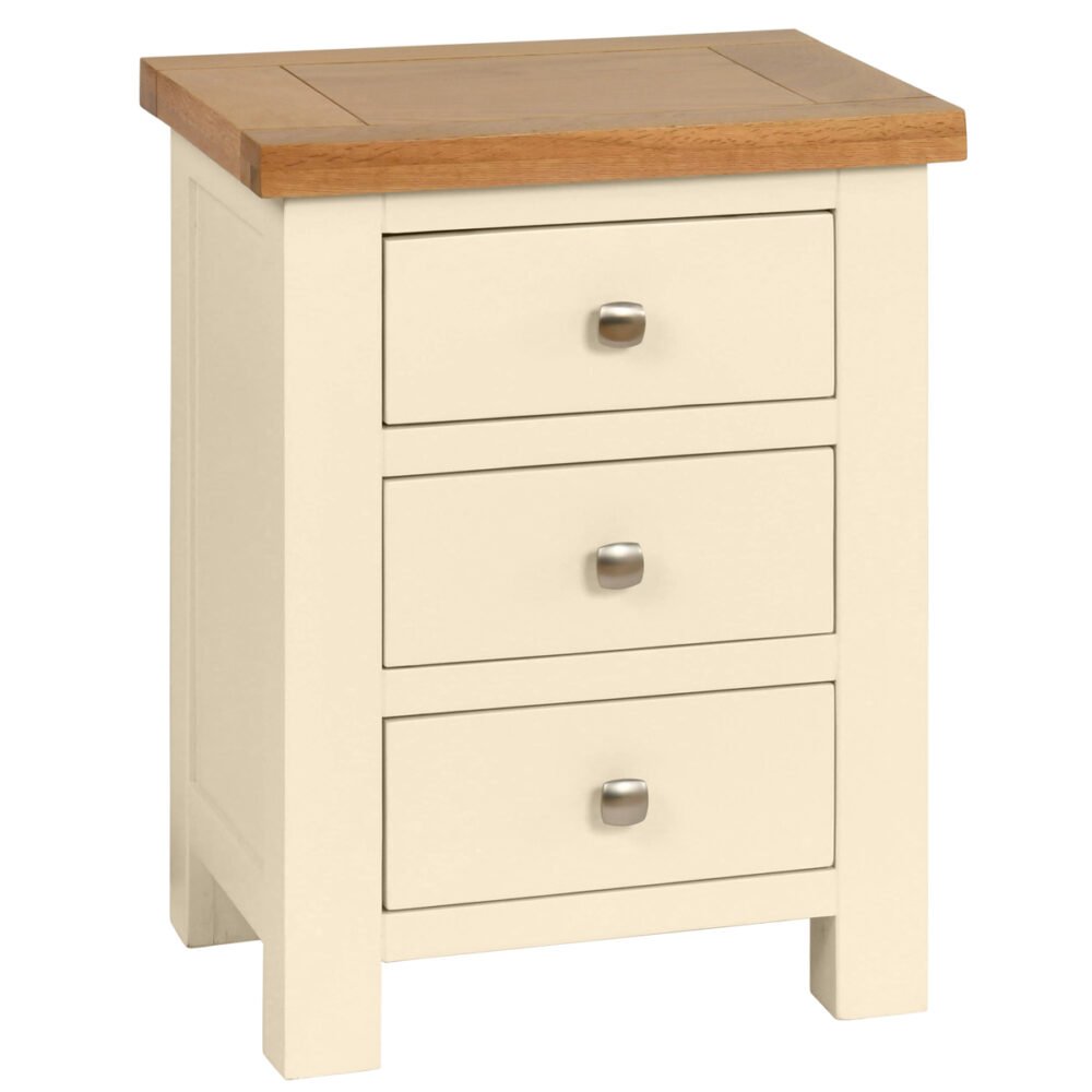 DPTPI painted drawer bedside bedroom storage oak top ivory x c default ()