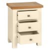 DPTPI painted drawer bedside bedroom storage oak top ivory open x c default