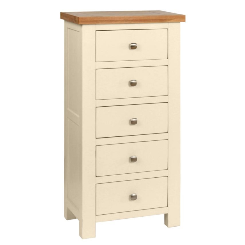 Dorset Ivory 5 Drawer Tall Chest