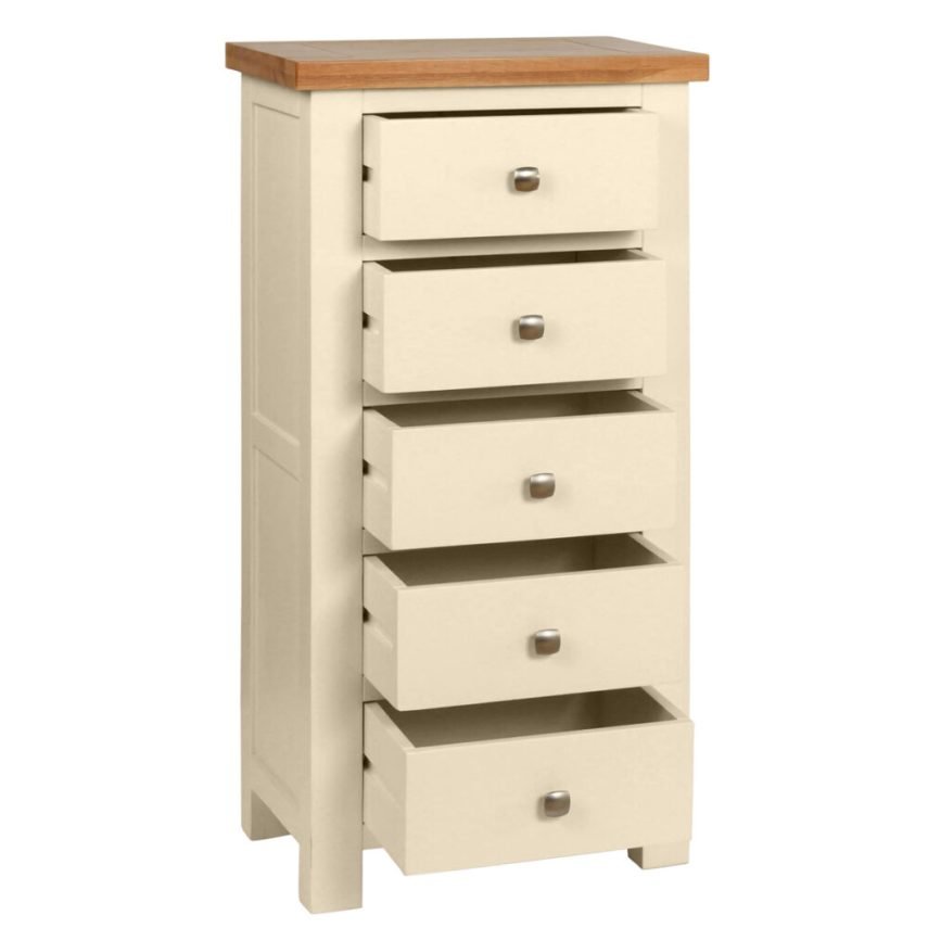 Dorset Ivory 5 Drawer Tall Chest