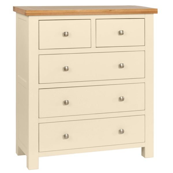 DPTPI painted drawer chest bedroom storage oak top ivory x c default