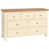 DPTPI painted drawer combination chest bedroom storage oak top ivory x c default