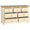DPTPI painted drawer combination chest bedroom storage oak top ivory open x c default