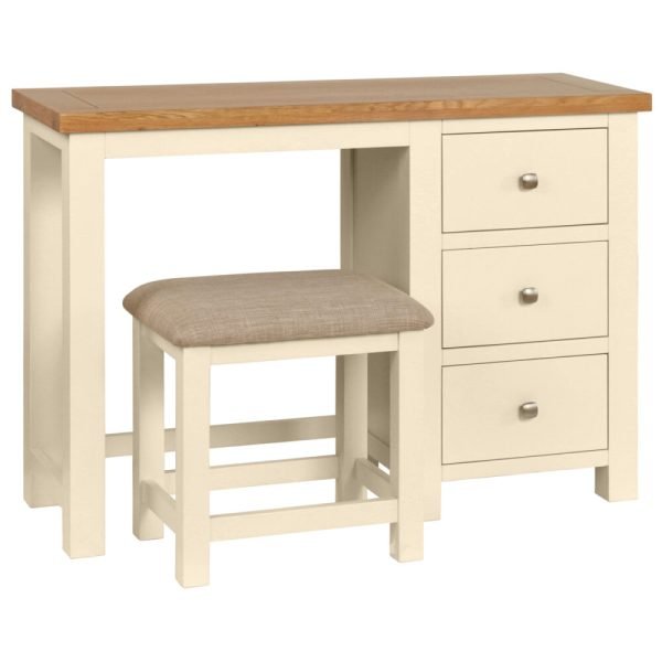 DPTPI painted dressing table stool set focal point make up bedroom oak top ivory x c default