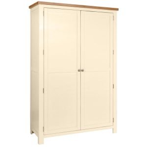 DPTPI painted all hanging door double wardrobe storage bedroom oak top ivory x c default