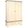 DPTPI painted double door wardrobe drawers storage bedroom oak top ivory x c default