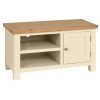 DPTPI painted small TV unit entertainment living room oak top ivory x c default