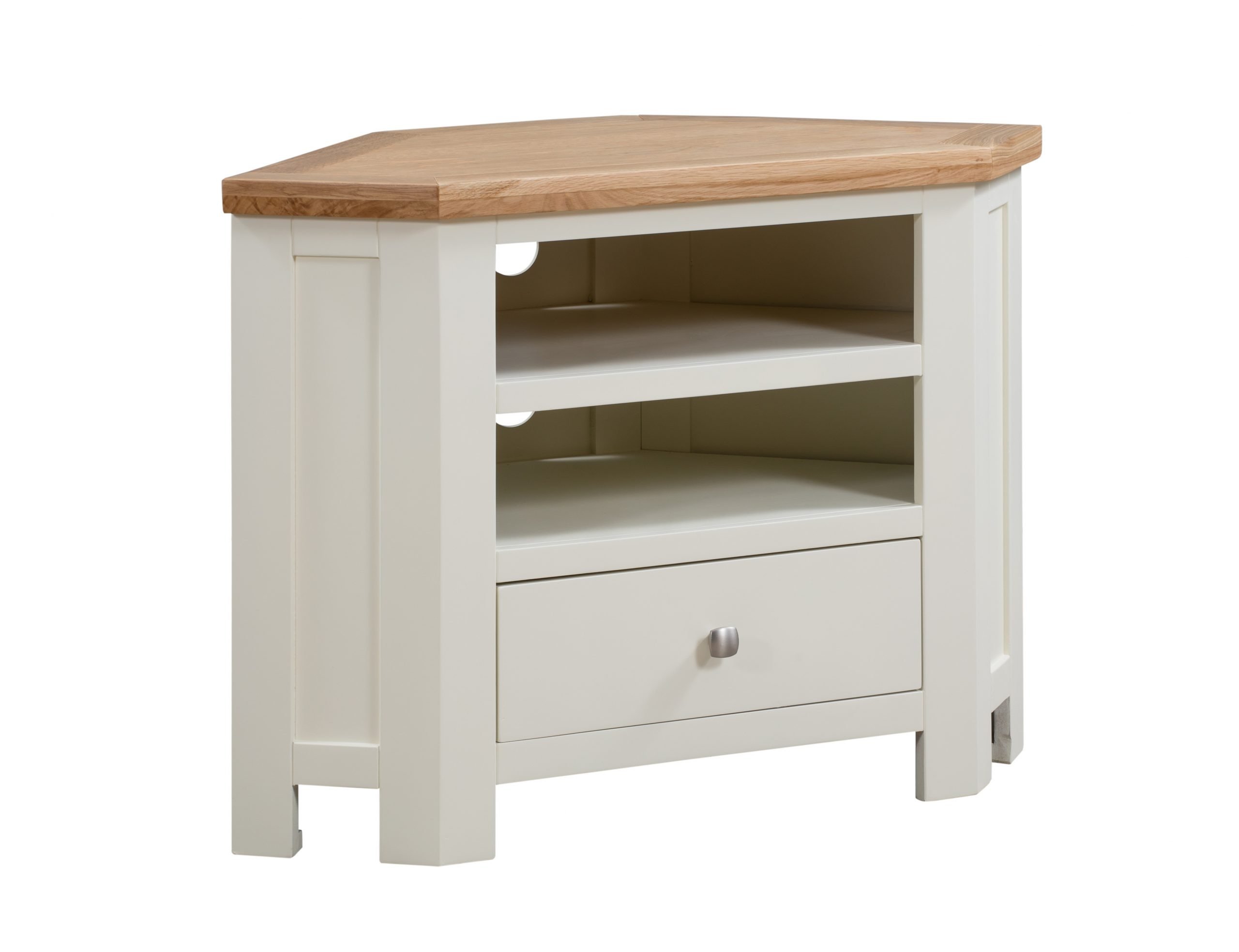 Dorset Ivory Corner Tv Unit Only Oak Furniture
