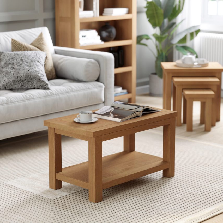 Delphinus Small Coffee Table With Shelf