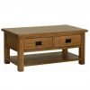 Devonshire Rustic Oak 2 Drawer Coffee Table scaled