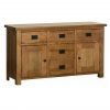 Devonshire Rustic Oak Large Dresser Base scaled