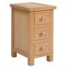 Dorset Oak Compact 3 Drawer Bedside scaled