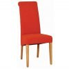 Dorset Oak Dark Orange Fabric Chair scaled