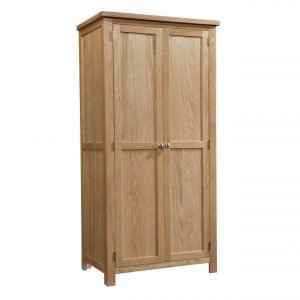 Dorset Oak Ladies Double Wardrobe scaled