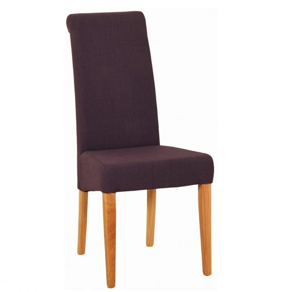 Dorset Oak Mauve Fabric Chair scaled