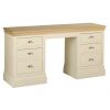 Lundy Double Pedestal Dressing Table - Ivory