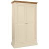 LWPI painted all hanging door double wardrobe storage bedroom oak top lundy ivory x c default