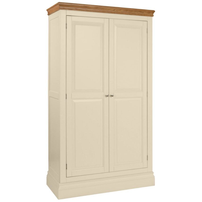 LWPI painted all hanging door double wardrobe storage bedroom oak top lundy ivory x c default