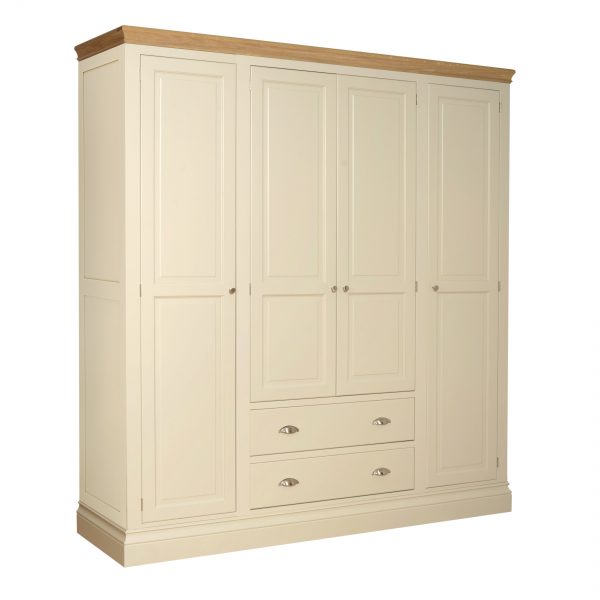 Lundy Quad Robe With Two Drawers - Ivory