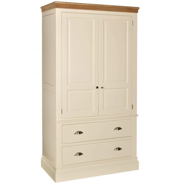 Lundy 2 Drawer Wardrobe Ivory