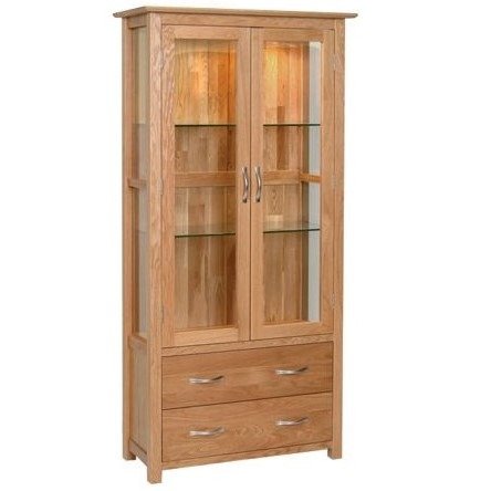 New Oak Display Cabinet