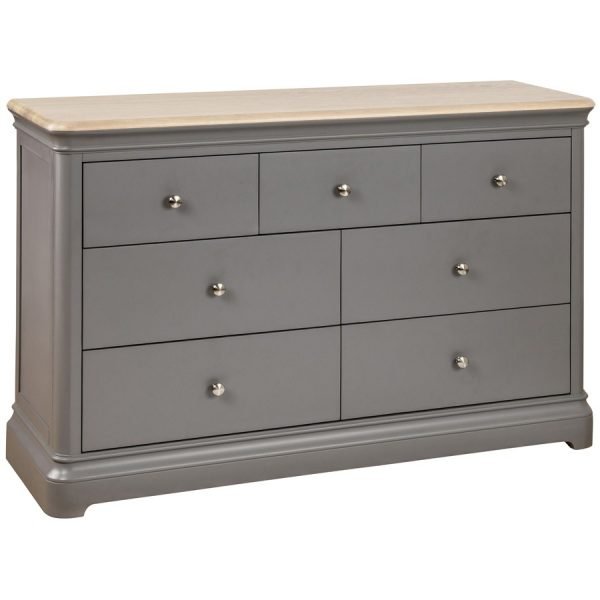 PEB006 3 over 4 combination chest bedroom painted grey
