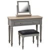 PEB022 PEB023 PEB024 dressing table desk stool vanity mirror bedroom painted grey