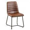 Soft Faux Leather Upholstered Chair Tan
