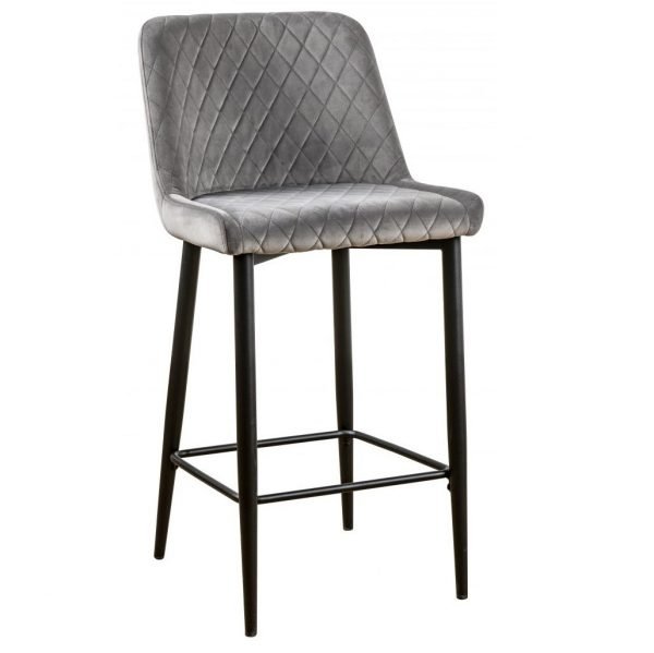 Soft Touch Diamond Back Stool Grey