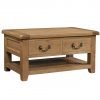 Somerset Oak Coffee Table With 2 Drawers
