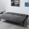 miro grey velvet open roomset