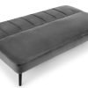 miro grey velvet sofabed open