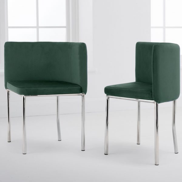 4 Abingdon Green Velvet Chairs