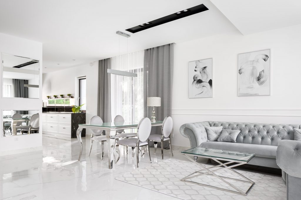 Mirrored Living Room Furniture