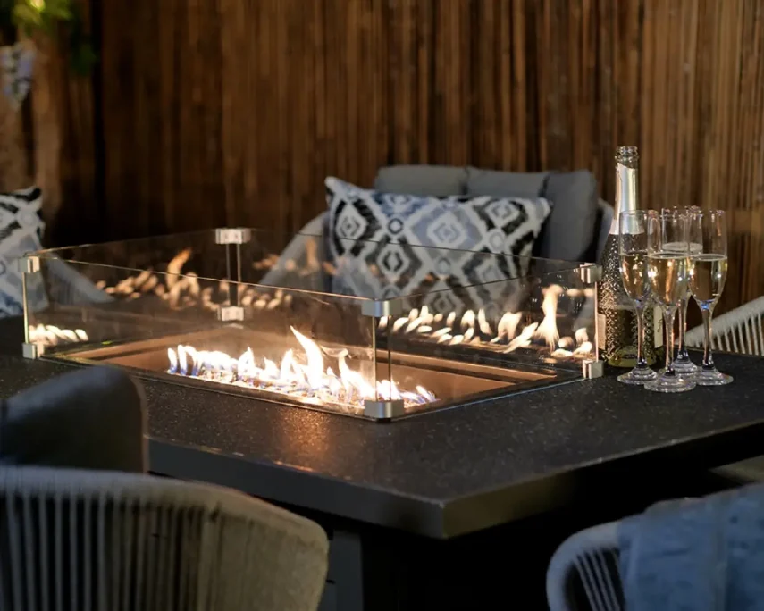 Aspen Seater Fire Pit Set Fire Pit Closeup