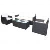 Berlin 3 Seat Sofa Set Black