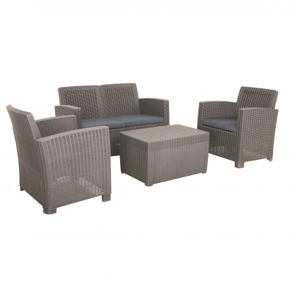 Faro 4 Seat Piece Lounge Set - Grey