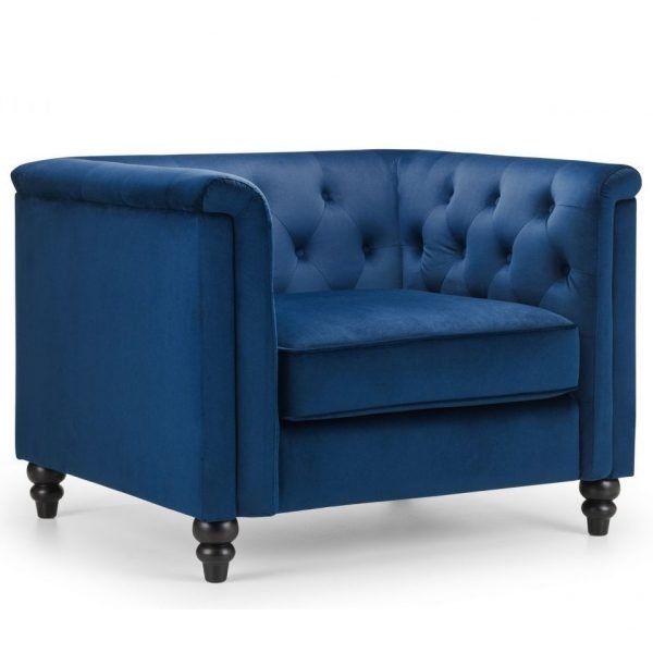 Sandringham Blue Velvet Chair
