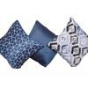2 Blue Geometric Scatter Cushions group scaled