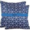2 Blue Geometric Scatter Cushions pack 1