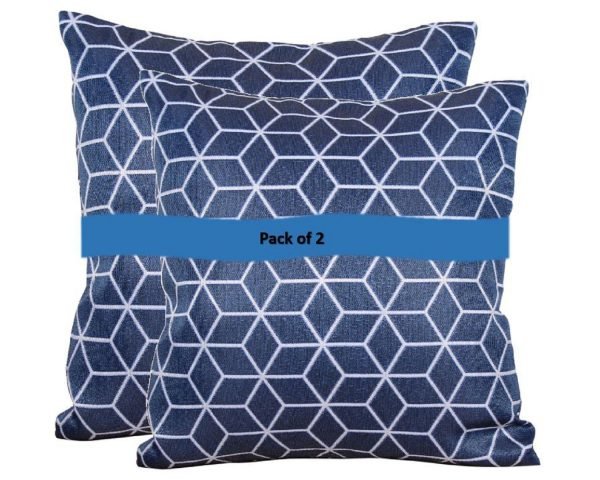 2 Blue Geometric Scatter Cushions pack 1