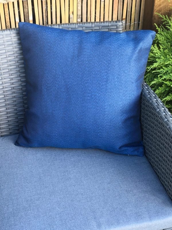 2 Blue Plain Scatter Cushions life scaled