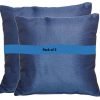 2 Blue Plain Scatter Cushions pack