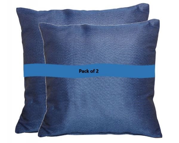 2 Blue Plain Scatter Cushions pack