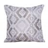 2 Grey Fleur Patterned Scatter Cushions
