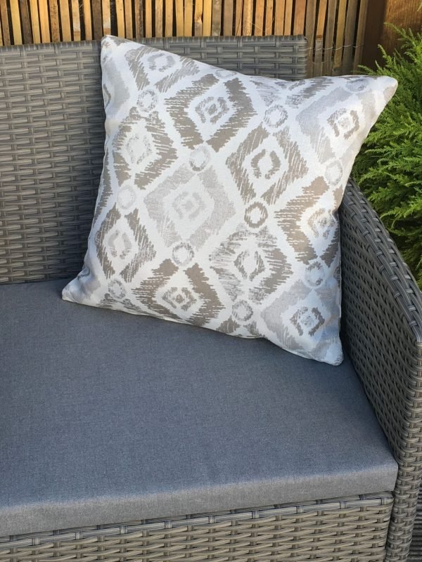 2 Grey Fleur Patterned Scatter Cushions life